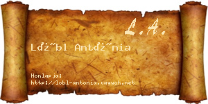 Lőbl Antónia névjegykártya